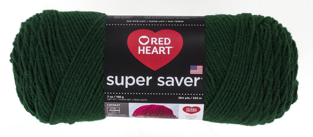 Coats: Yarn Red Heart Super Saver Yarn-Hunter Green, Other, Multicoloured, 11.67 x 27.4 x 11.67 cm