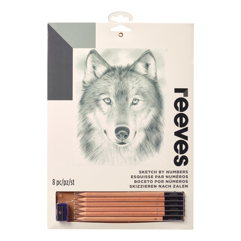 Reeves Wolf Sketch by Numbers, Medium TopToy