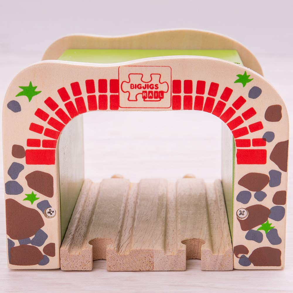Bigjigs Rail Double Tunnel - Other Major Wooden Rail Brands are Compatible - Image 3