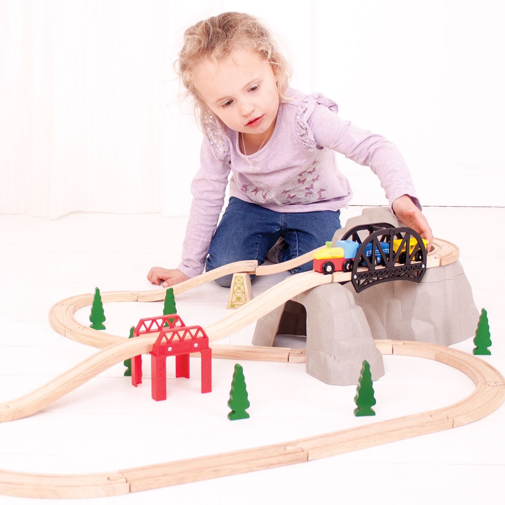 Bigjigs Rail Wooden Rocky Mountain Expansion Pack - Other Major Wooden Rail Brands are Compatible - Image 3
