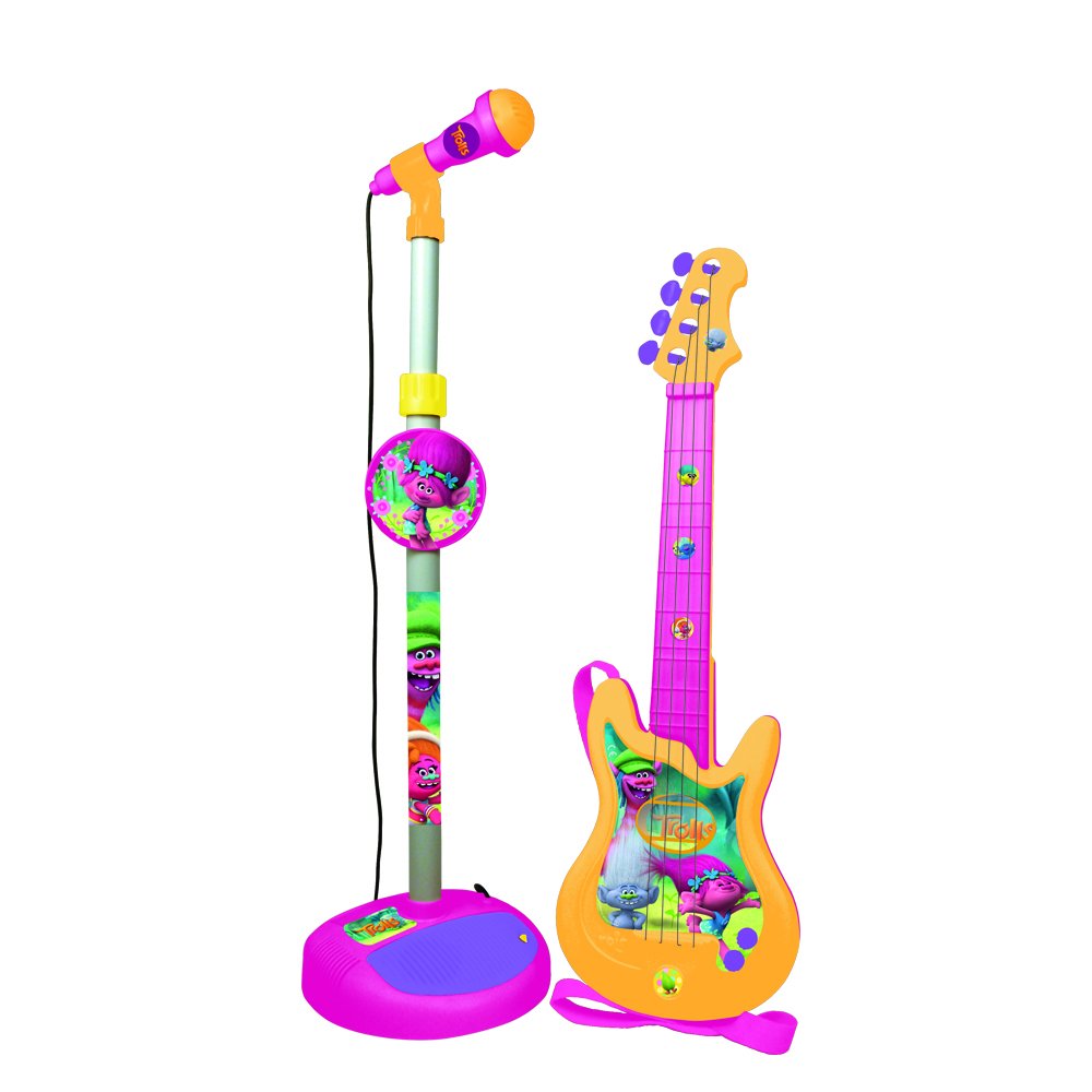 Trolls 9 Guitar with Stand Microphone – TopToy