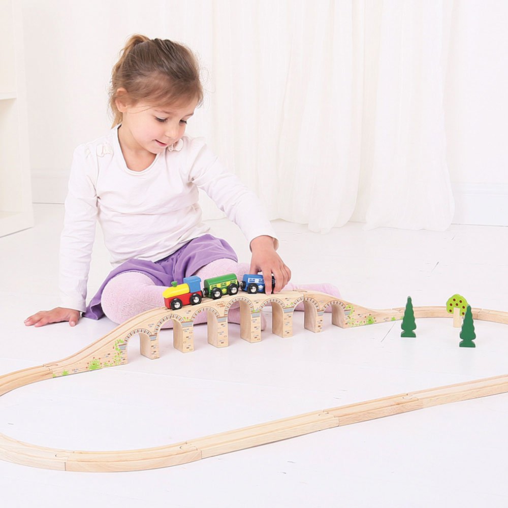 Bigjigs Rail Wooden Ribblehead Viaduct Bridge Other Major Wooden Rail Brands are Compatible