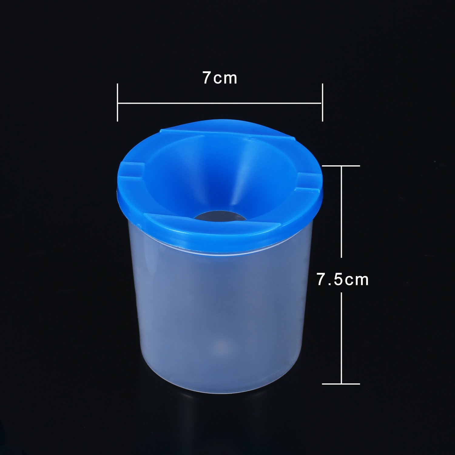 4 Pieces Spill Proof Paint Cups in 4 Colors and 10 Pieces Assorted Colored Brushes Set TopToy