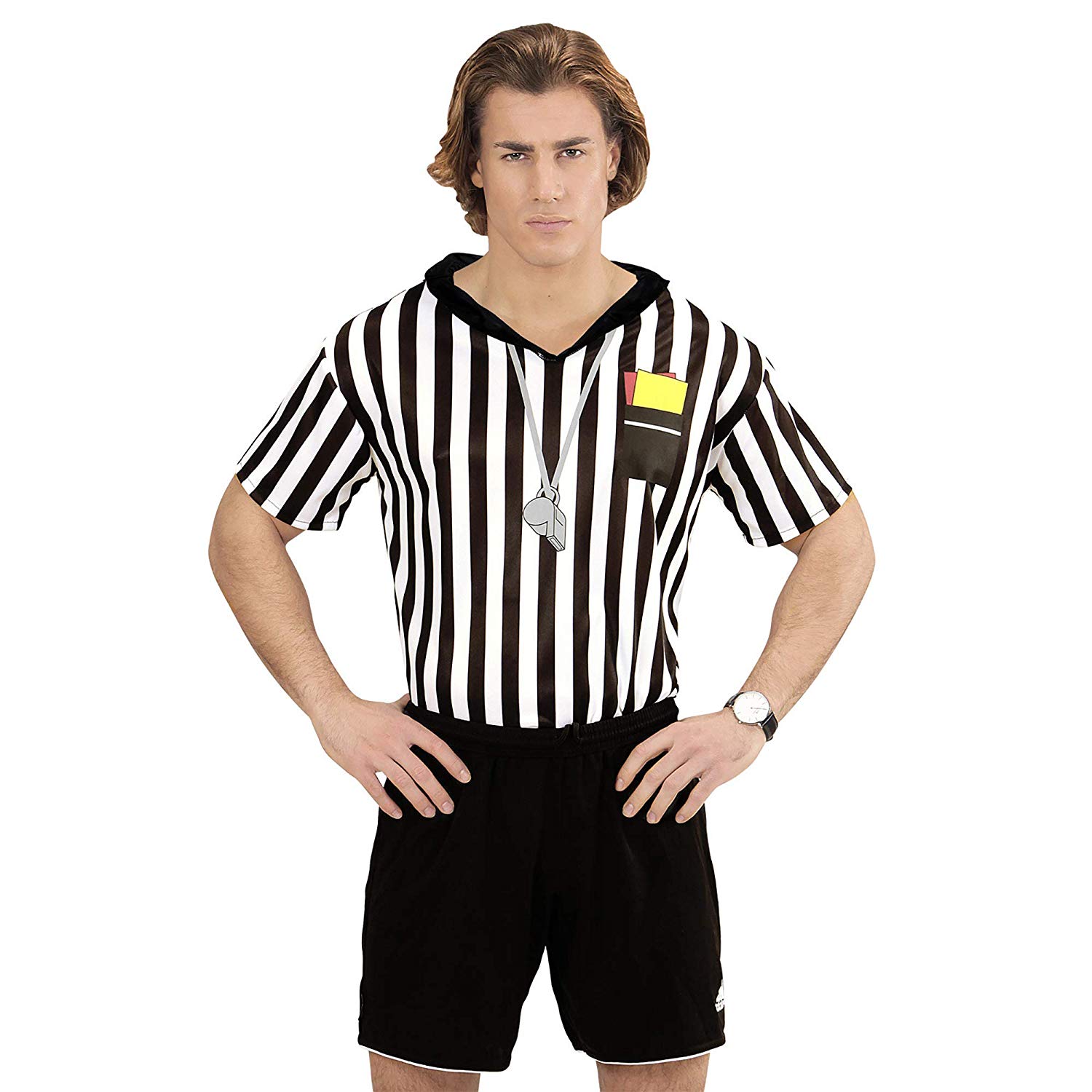 Referee T-Shirt Unisex Costume Medium and Large for Football Sport Fancy Dress - Image 3