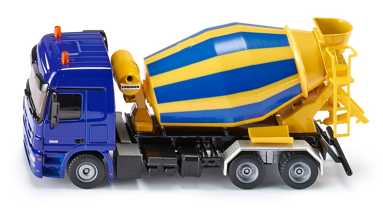 SIKU 3539 Super Cement Mixer, Blue and Yellow
