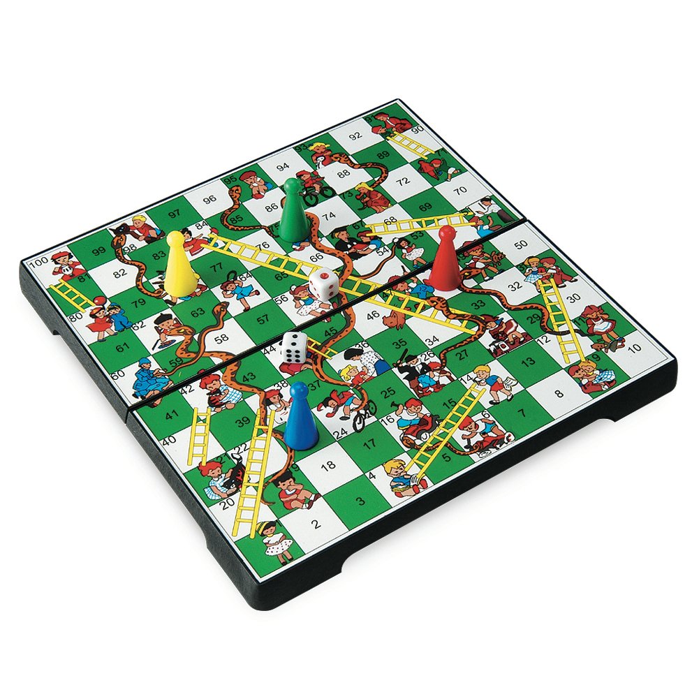 Gioco a – Set di giochi da tavolo Mini Snakes and Ladders
