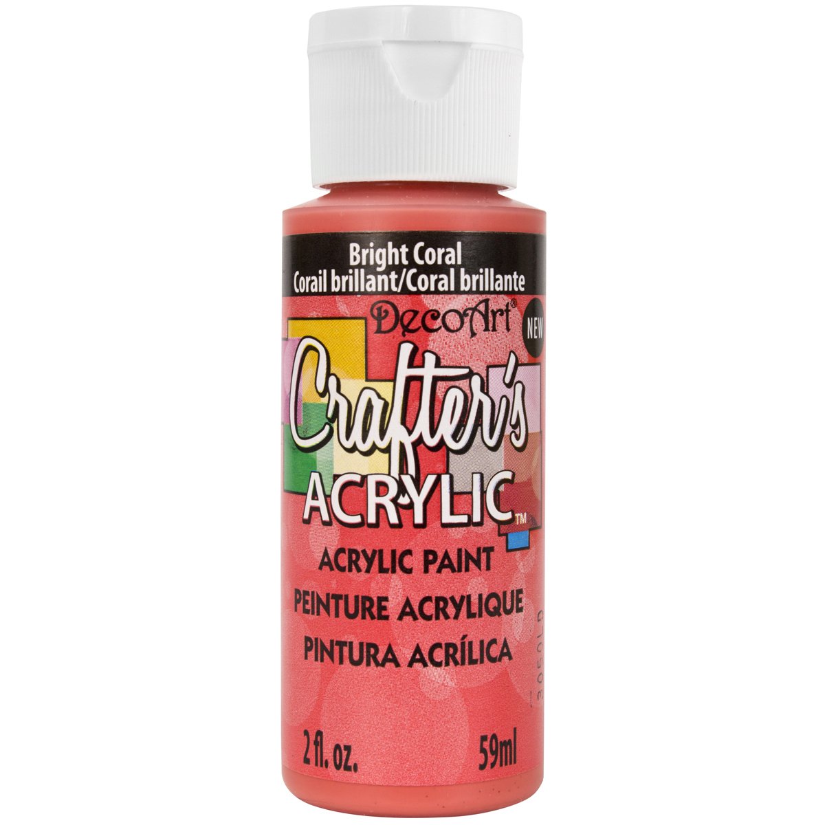 Deco Art Acrylic Paint, Bright Coral, 59ml TopToy