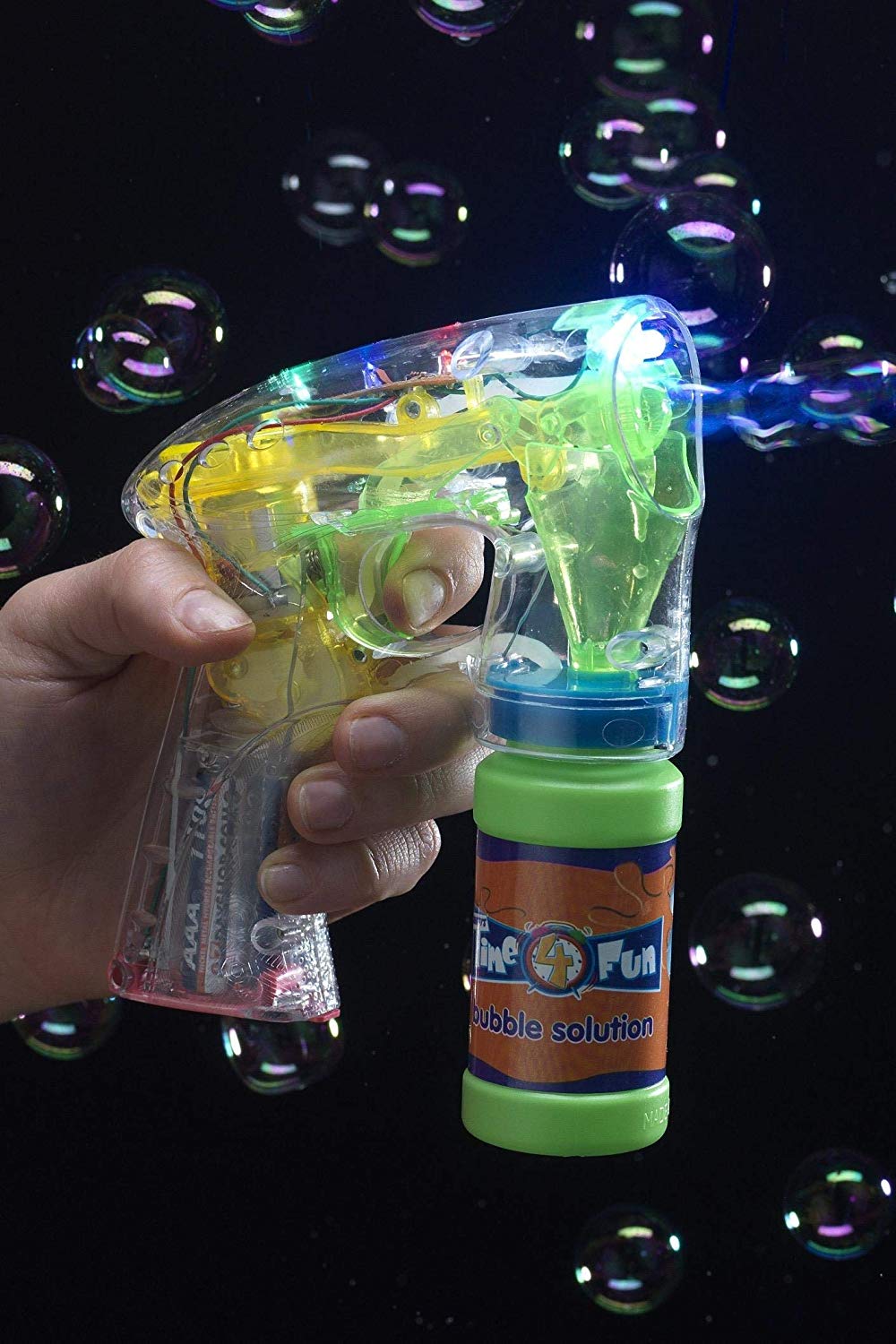 Smiffys Bubble Gun Light-Up Includes Pot and Batteries – TopToy