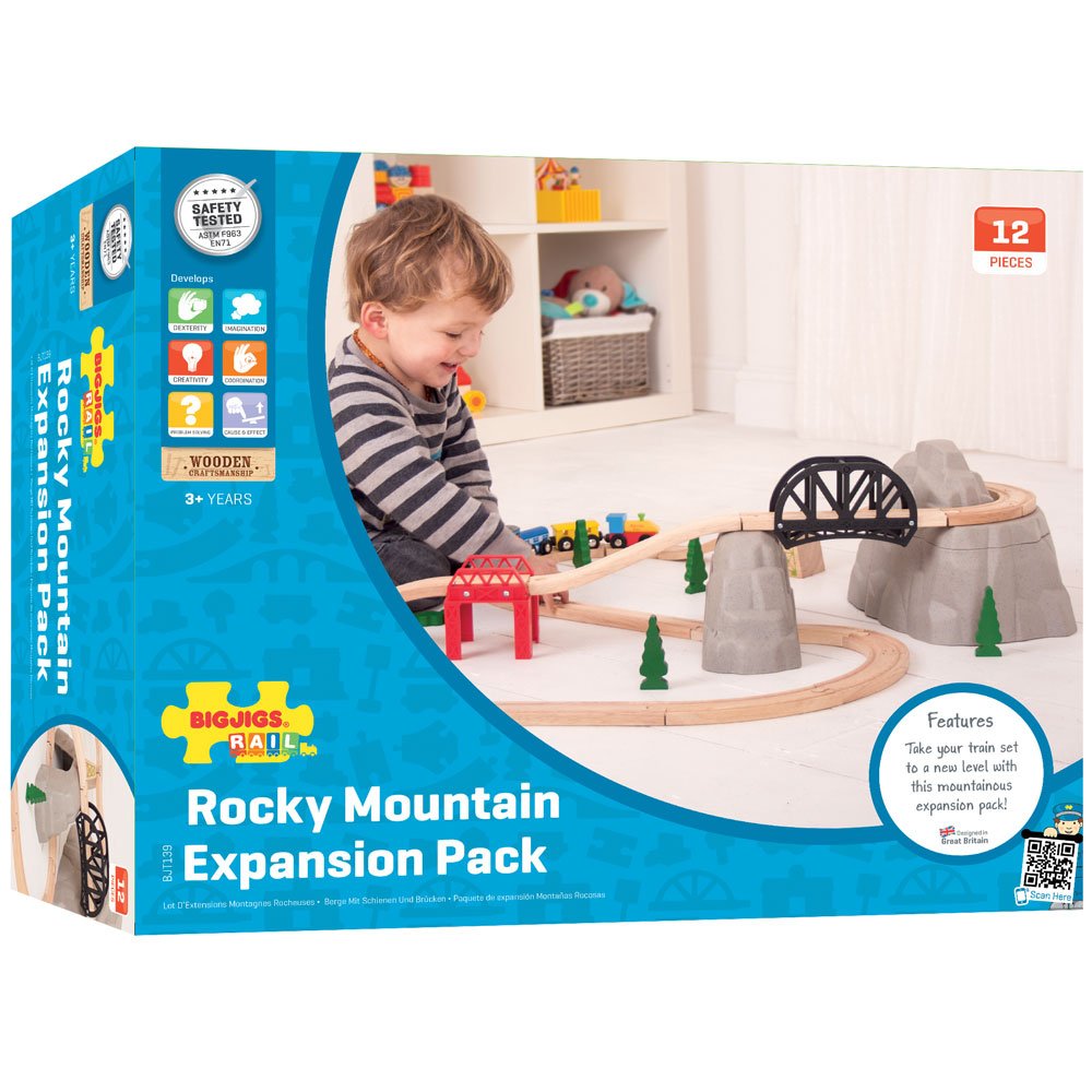 Bigjigs Rail Wooden Rocky Mountain Expansion Pack - Other Major Wooden Rail Brands are Compatible - Image 4