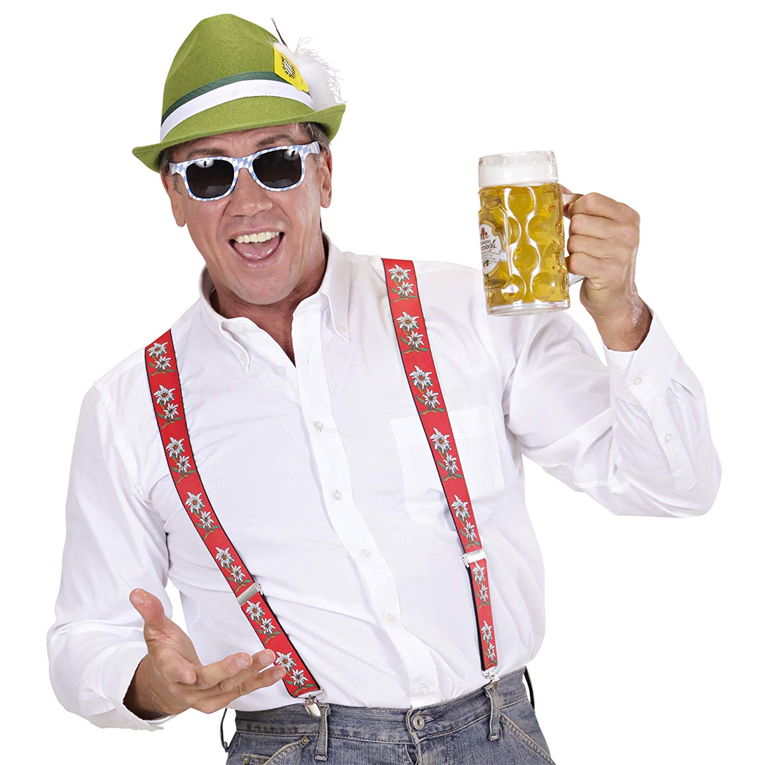 Mens Bavarian Green Oktoberfest Hat for Unisex Fancy Dress Costume & Accessories - Image 4