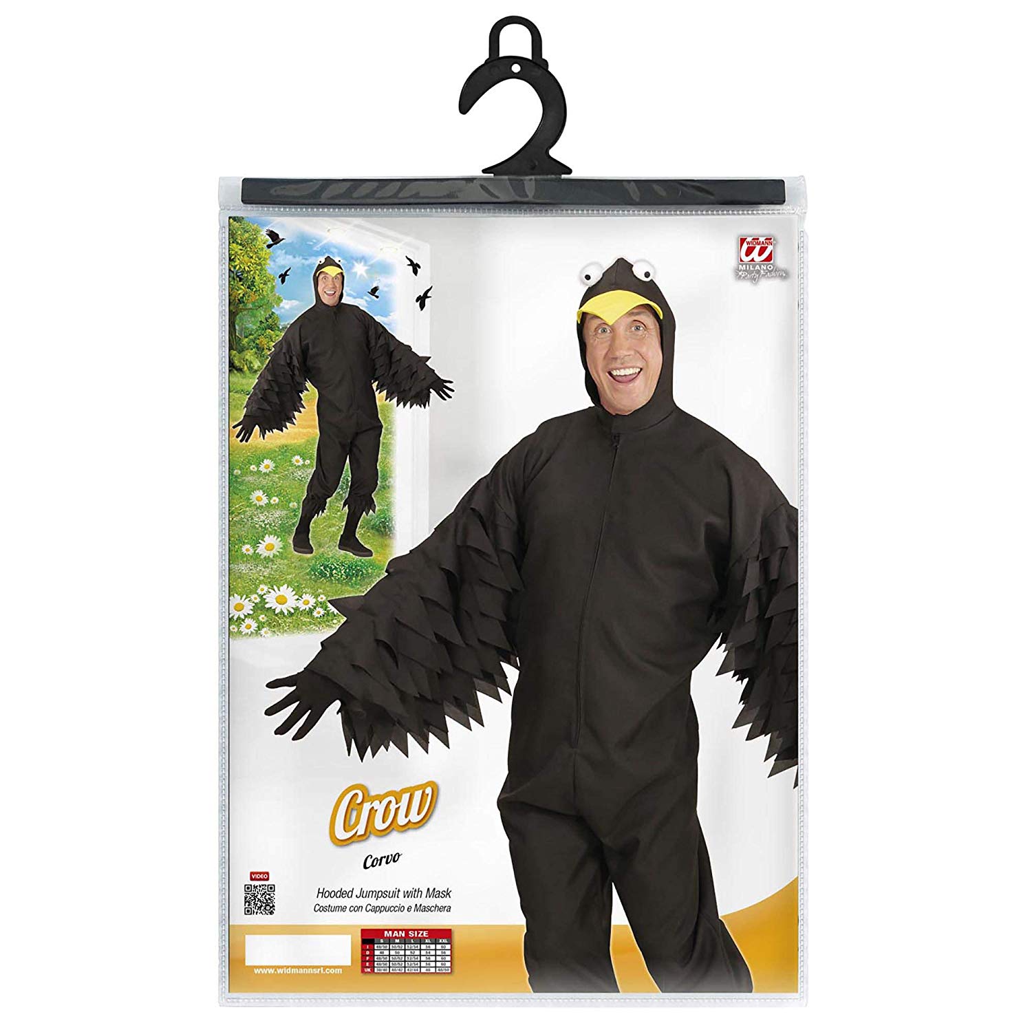 WIDMANN wdm05644 – Crow Costume, Black, XL - Image 2