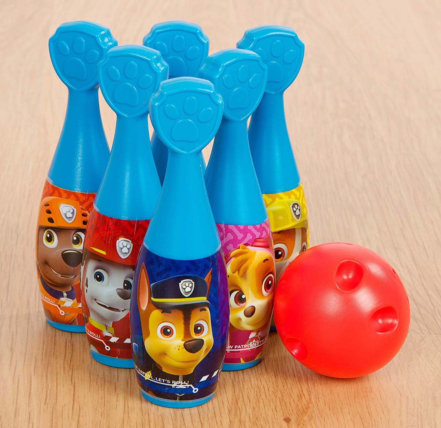 paw patrol light up bowling set in box