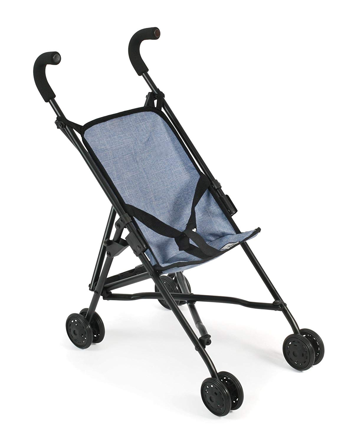Bayer Chic 2000 Poussette Mini Roma Design – Pliable, Bleu Motifs, Dès 3 Ans, Poupée 30 Cm