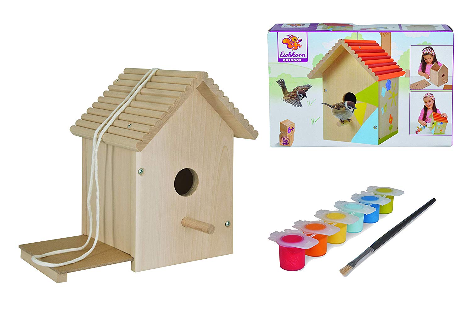 Eichhorn Outdoor 100004581 Bird House Made, Assembly and Painting