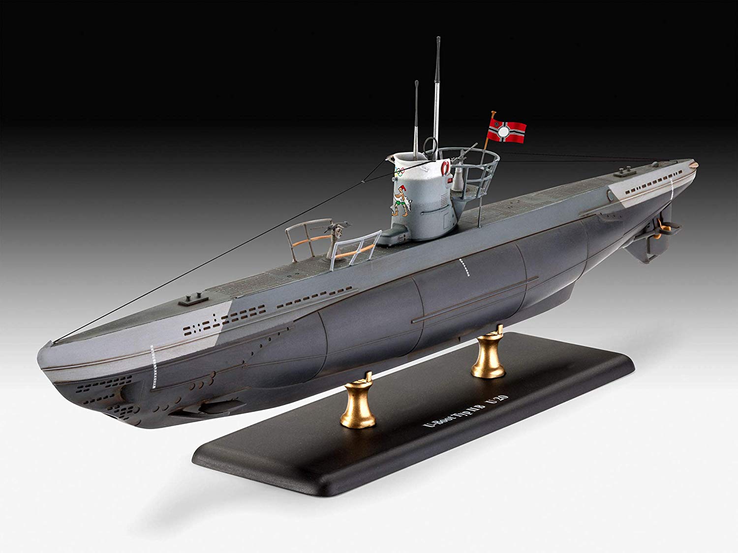 Revell GmbH 05155 German Submarine Type IIB (1943) Plastic Model Kit, Grey, 1144 TopToy