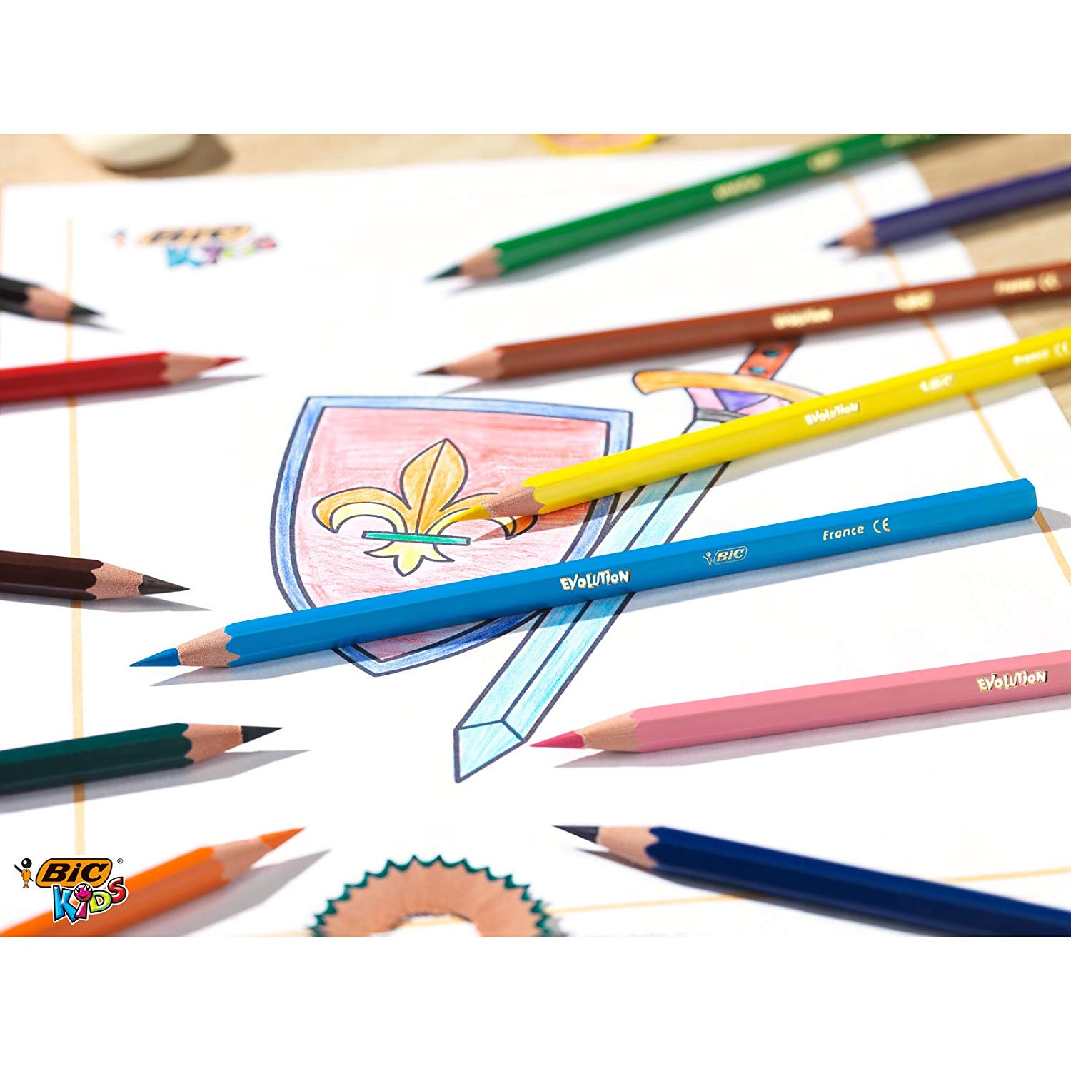 BIC Kids Coloring Kit 36 Piece Combo Pack, 12 Markers 12 Crayons