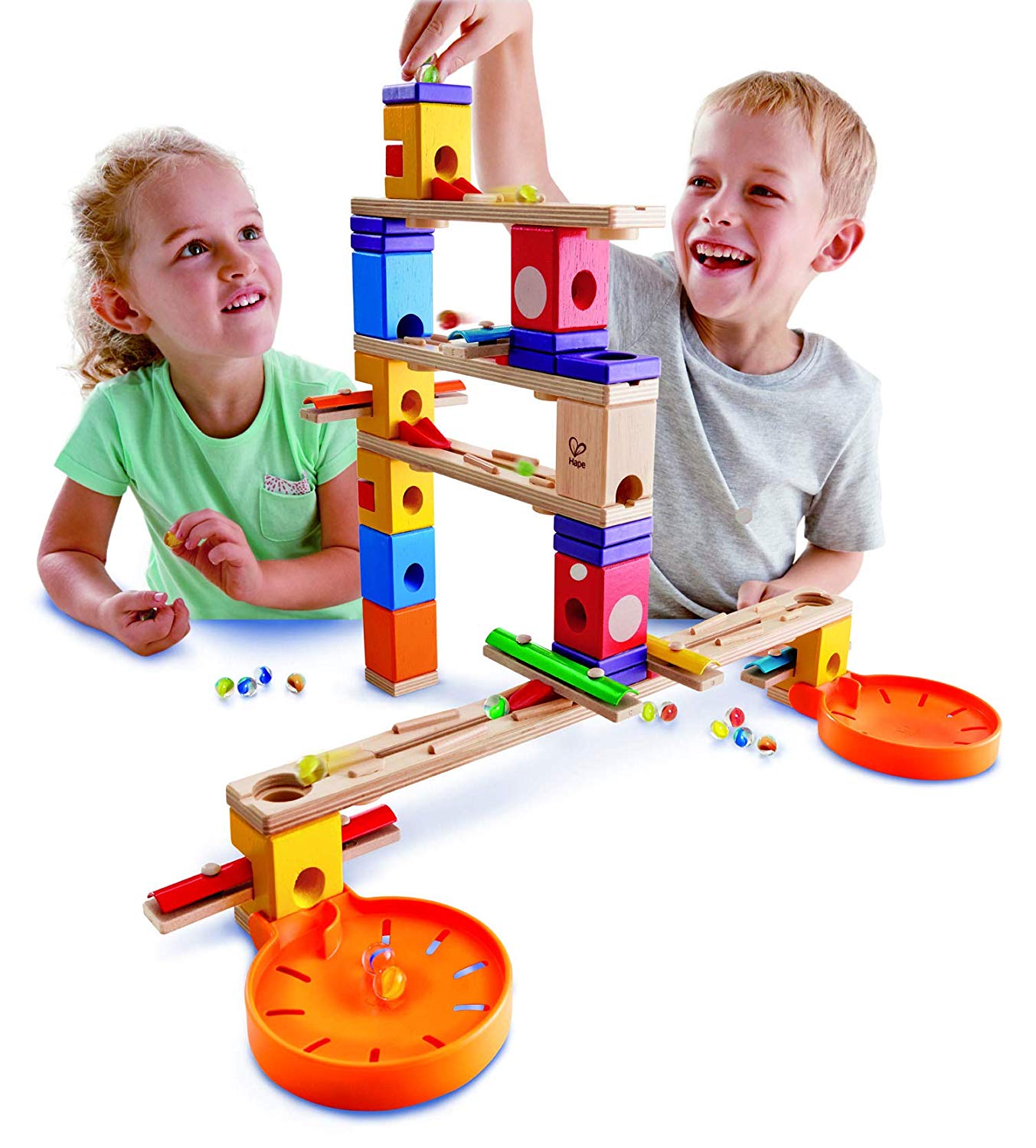 Hape Music Motion Wooden Quadrilla Marble Run Construction STEAM Toy