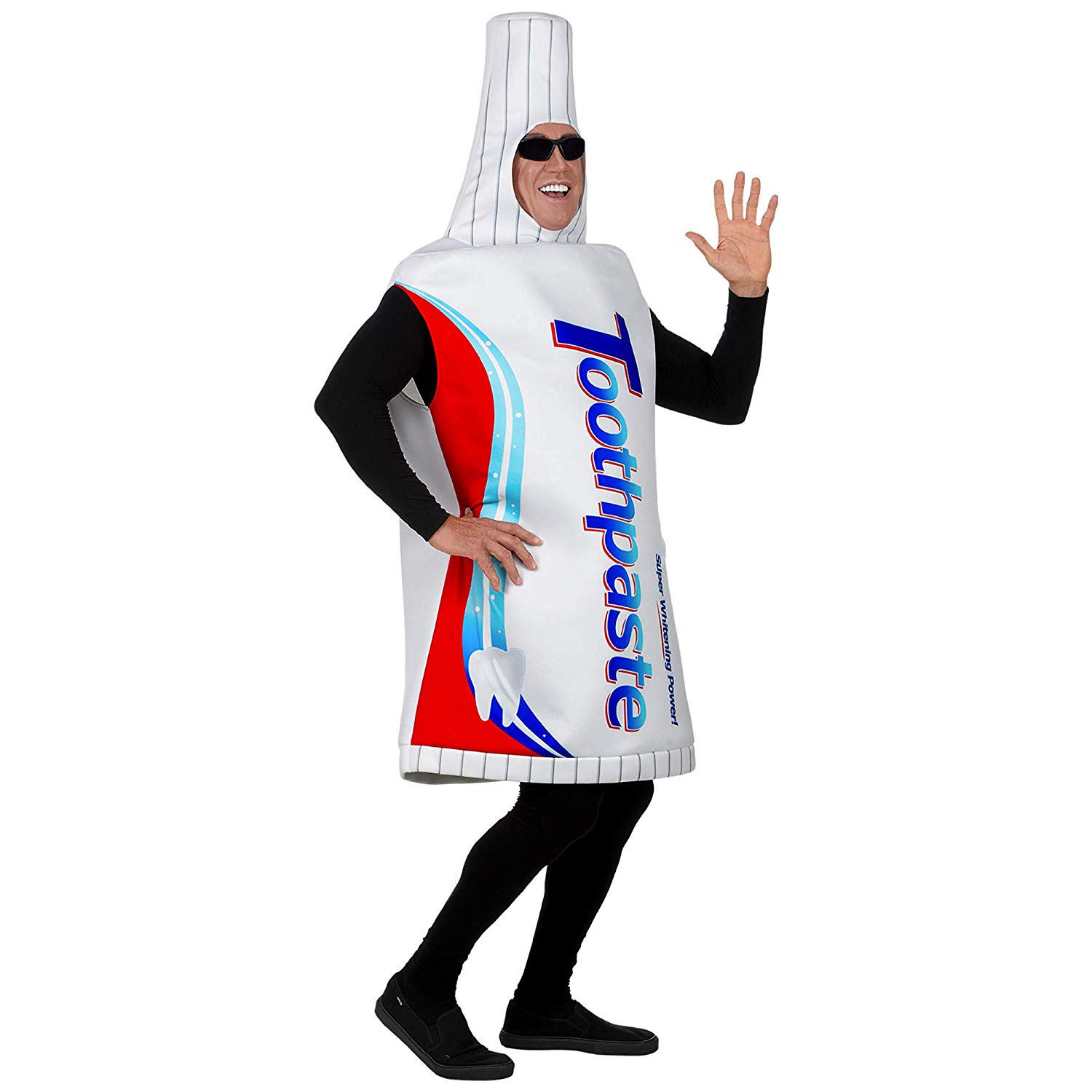 Widmann 02601 Adult Toothpaste Costume Unisex Adults White TopToy