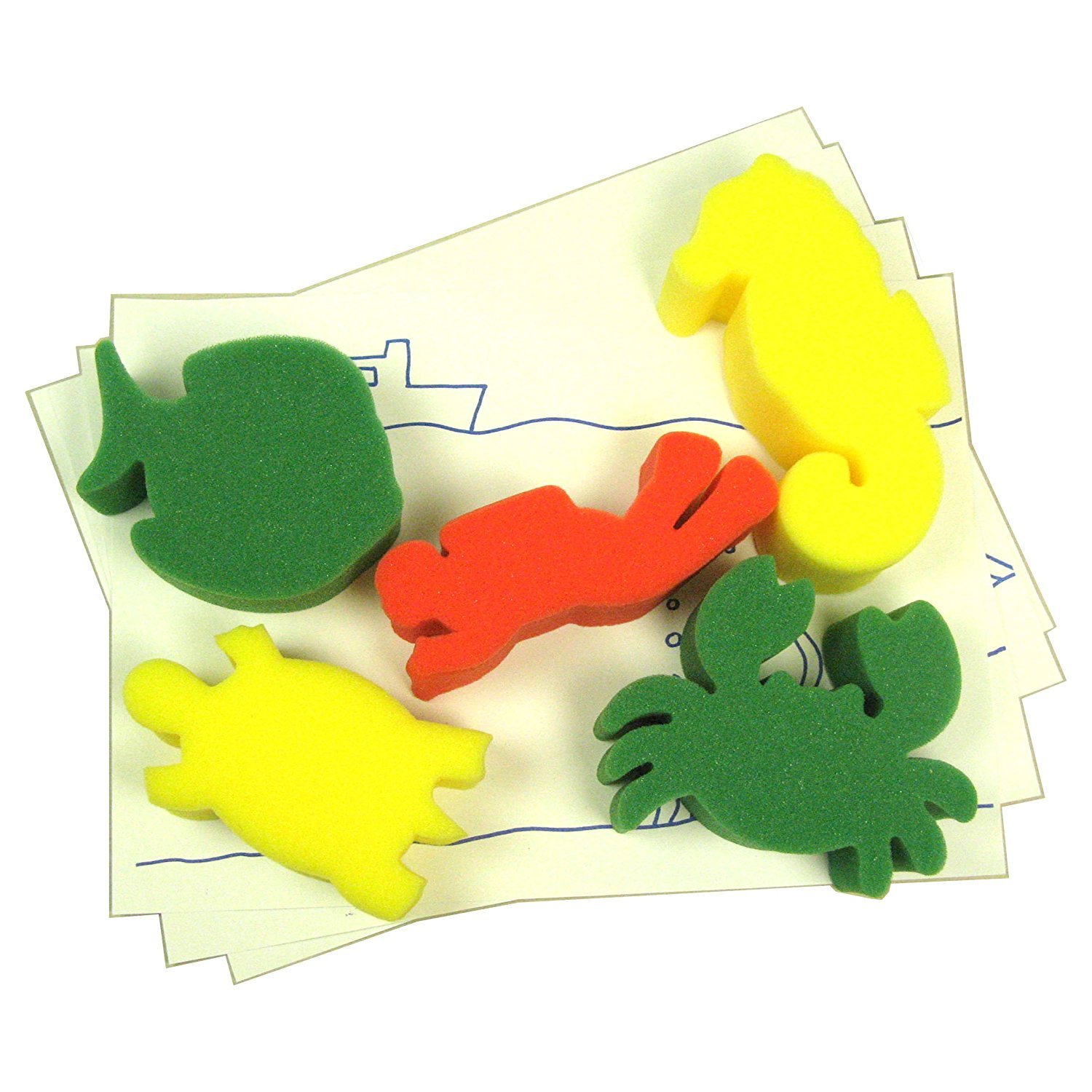 Anthony Peters AP014SPS Sponge Painting Stamper Sea Life Theme-Pack of 5 Shapes-Childrens Arts and Crafts - Image 3