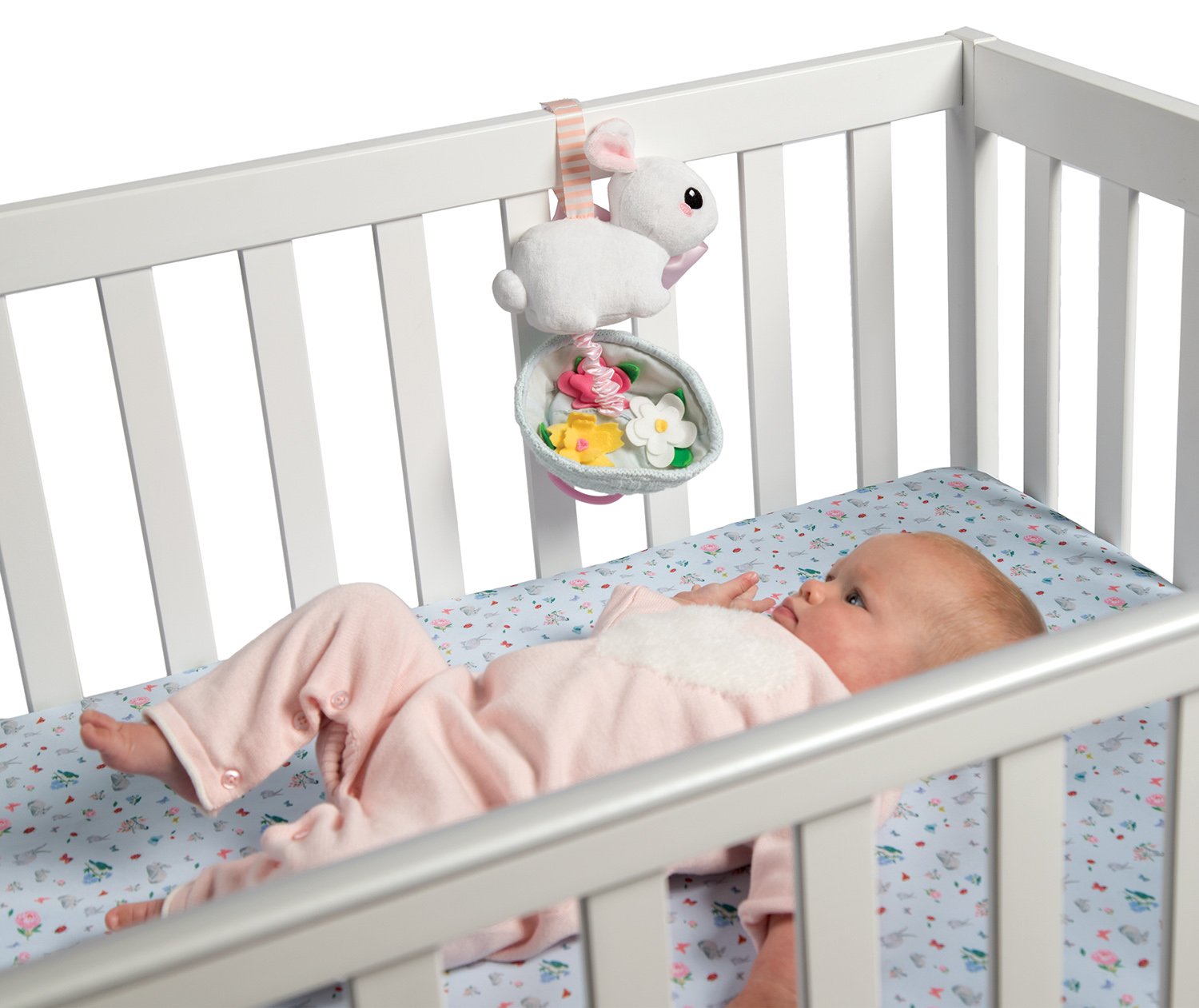 Manhattan Toy Lullaby Bunny Pull Musical Crib and Baby Toy TopToy