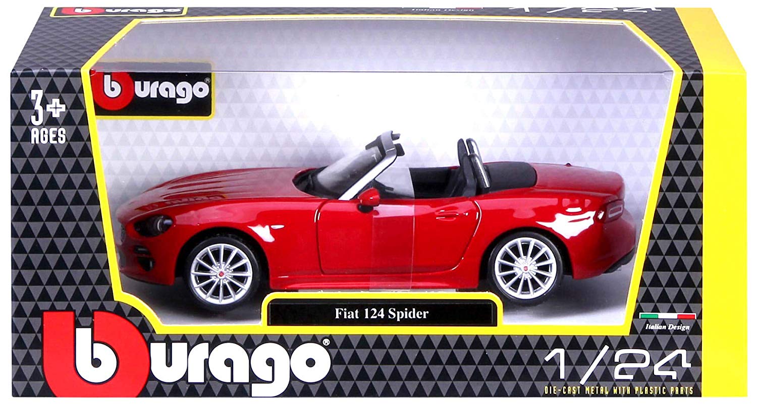 Bburago B18-21083 1:24 Fiat 124 Spider, Assorted - Image 4
