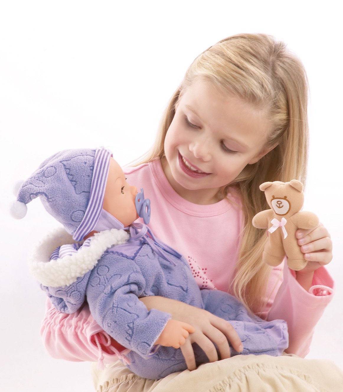Bayer Design 94694AA, TopToy Piccolina Doll Interactive, cm Accessories – Magic 46 with Eyes