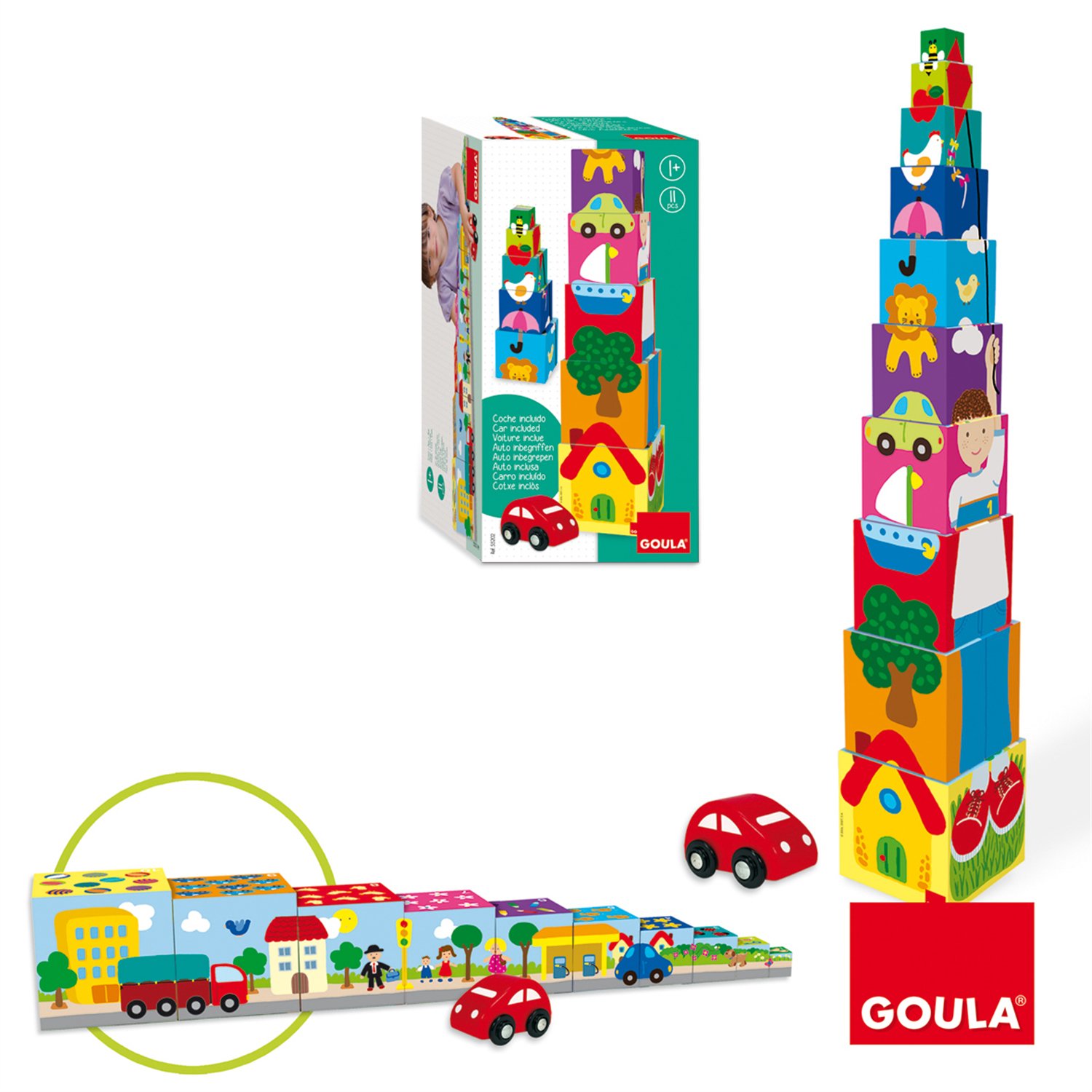 Goula Pile Up Cubes - with Car - Image 4