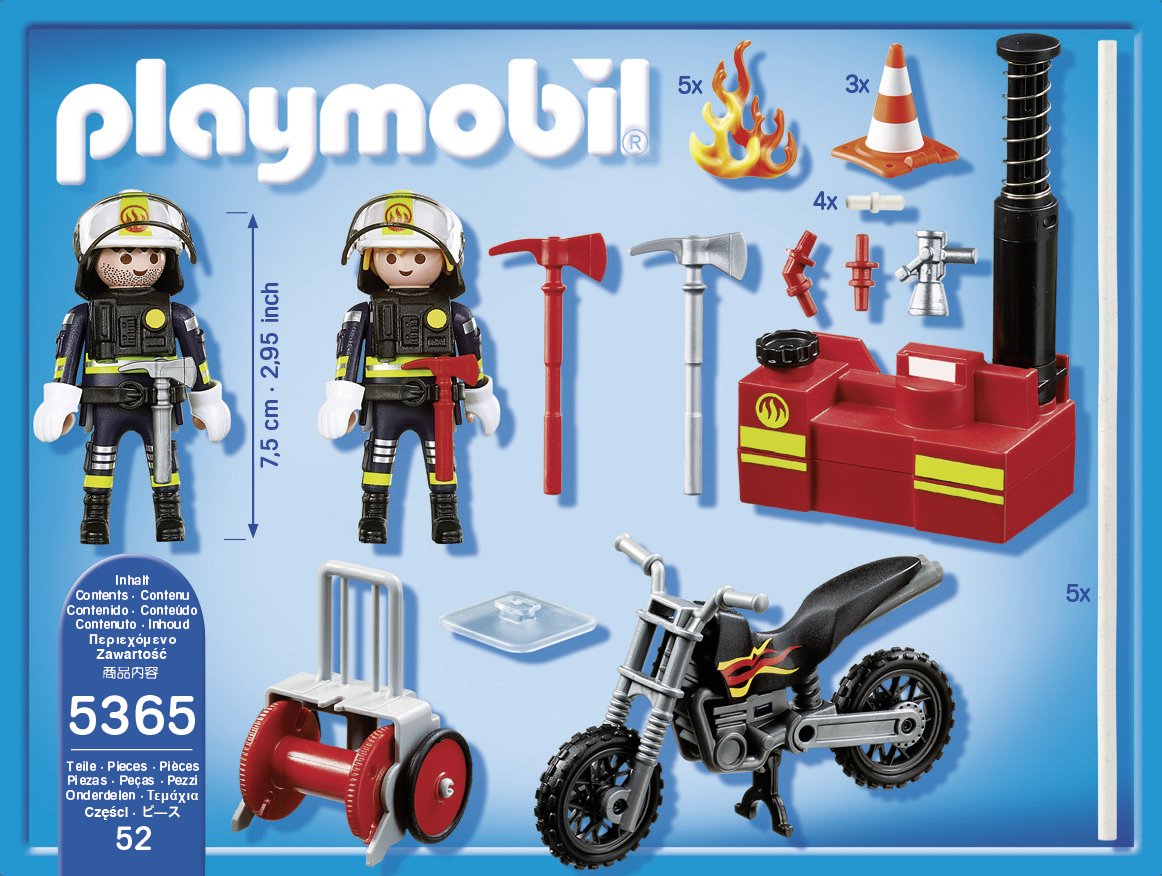 Playmobil 5365 City Action Fire Brigade Firefighters With Water Pump ...