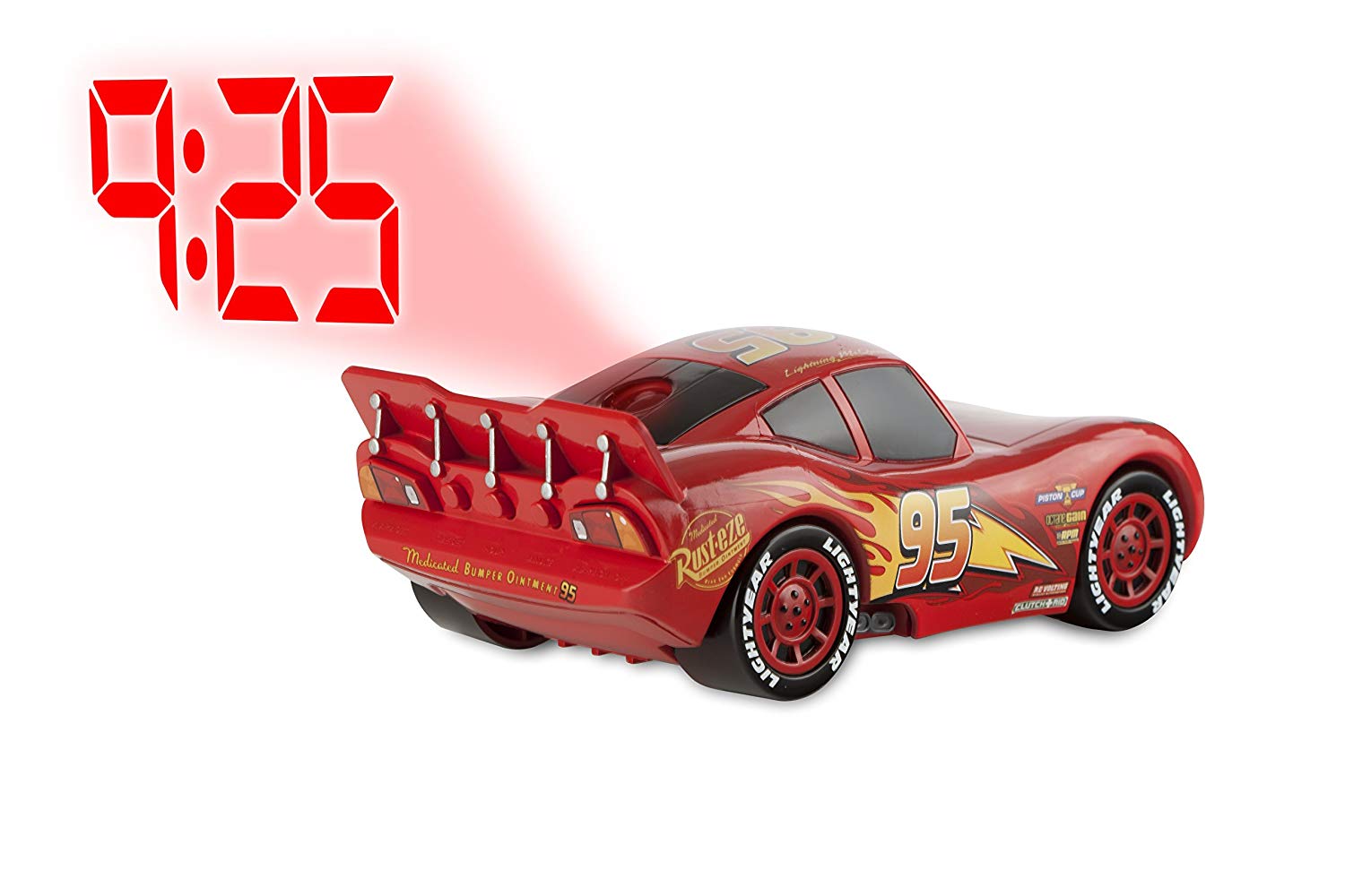 Disney Cars Digital Projection Alarm Clock, Red, 6.5 x 20 x 7 cm – TopToy