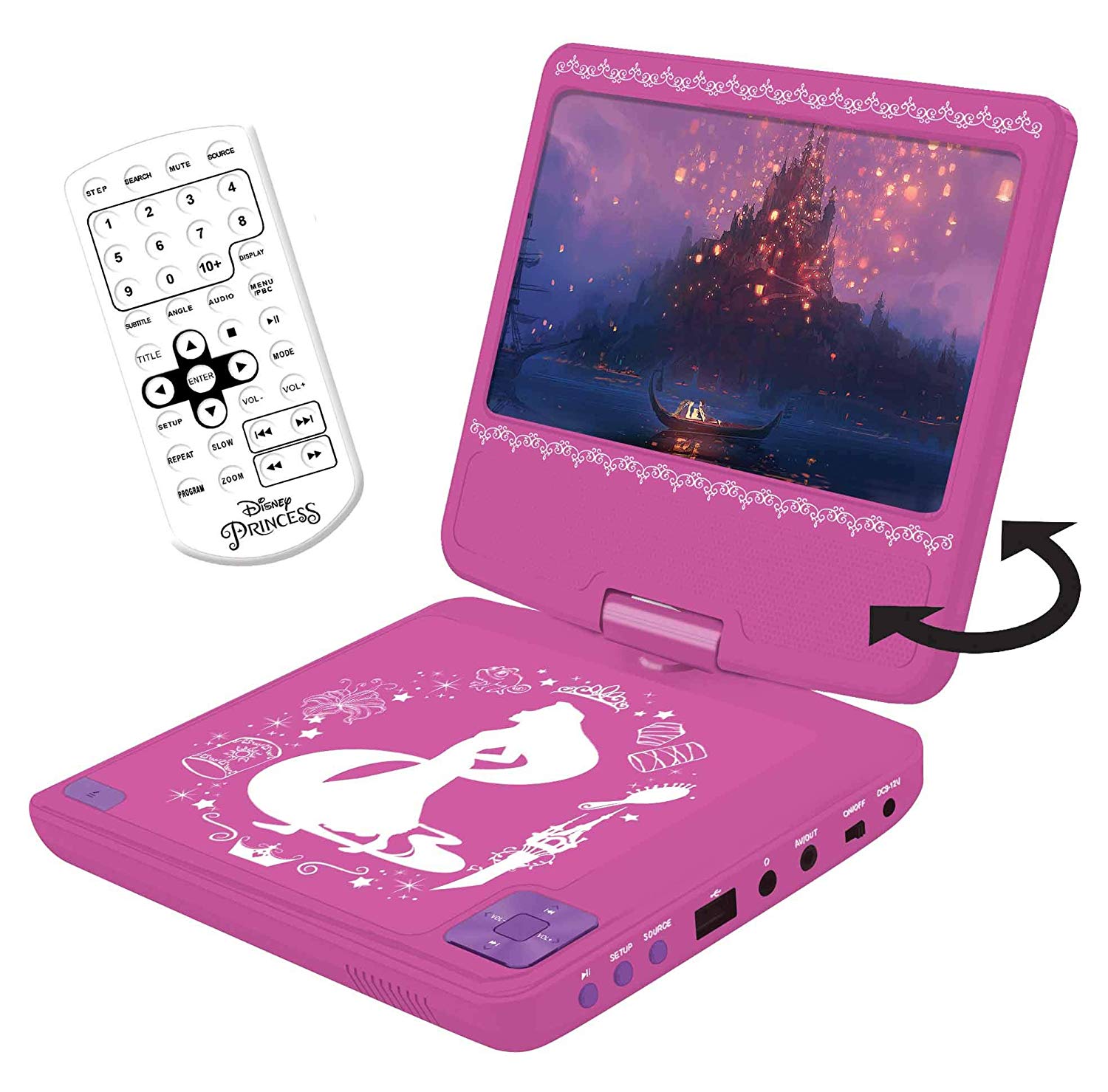 genoeg Vergelijken Ale LEXIBOOK DVDP6DP Disney Princess Portable DVD Player with car Adaptor and  Remote – TopToy