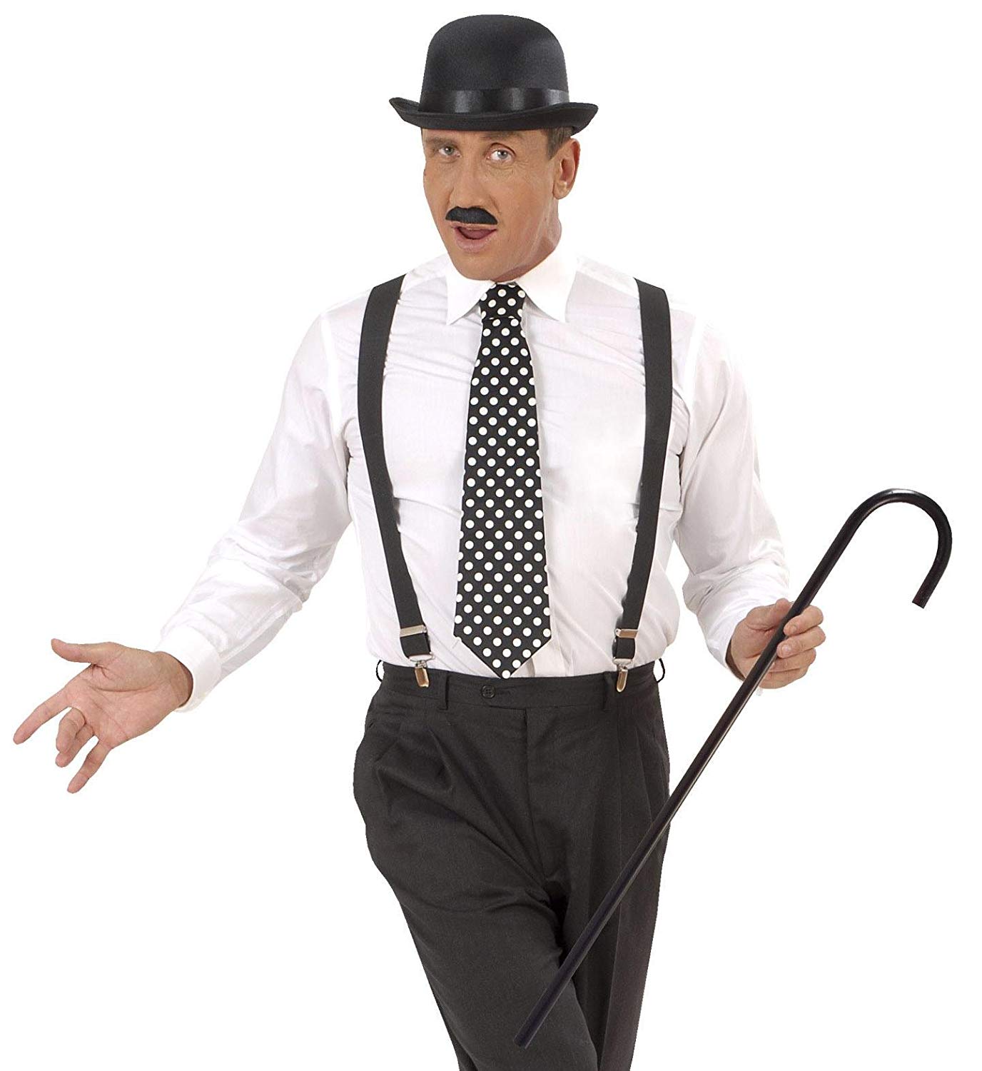 Walking Cane Black Accessory for 20s 30s Dancing Flapper Moll Fancy Dress TopToy