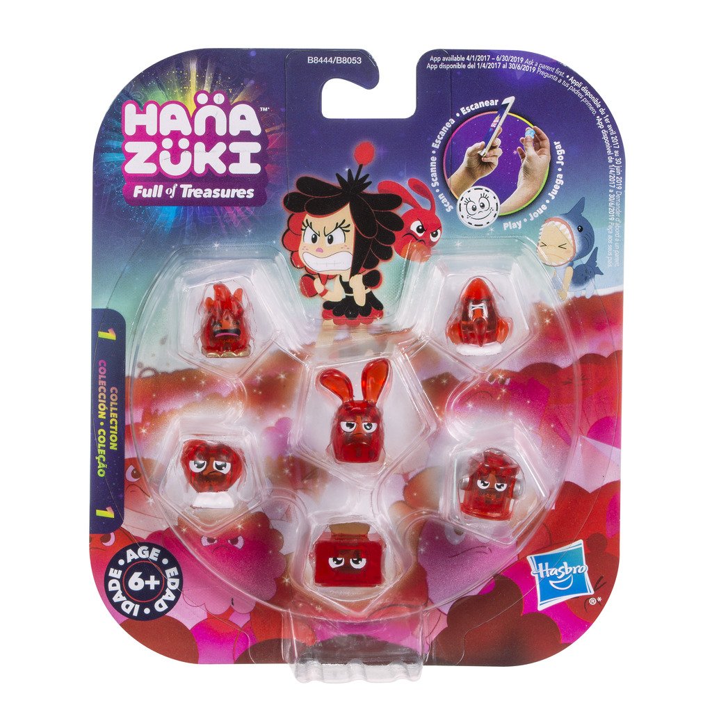 Hana Zuki B8444ES00 Pack of 5 Treasures + 1 Mini Hemka Red – TopToy