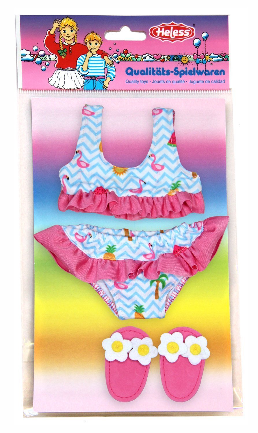 Heless 299 Bikini with Bathing Loaf, Flamingo, Size 35 - 45 cm - Image 2