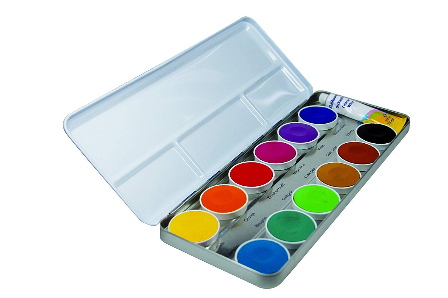 Pelikan DF12 Deck Paint Box, 12 Colours and 1 Tube, Opaque White TopToy