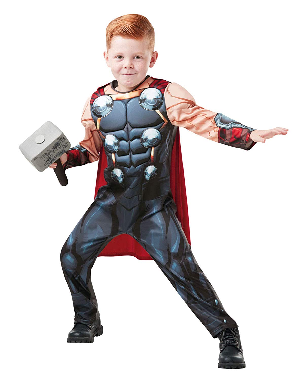 Rubie's 640836M Boys Marvel Avengers Thor Deluxe Child Costume, Medium, Black