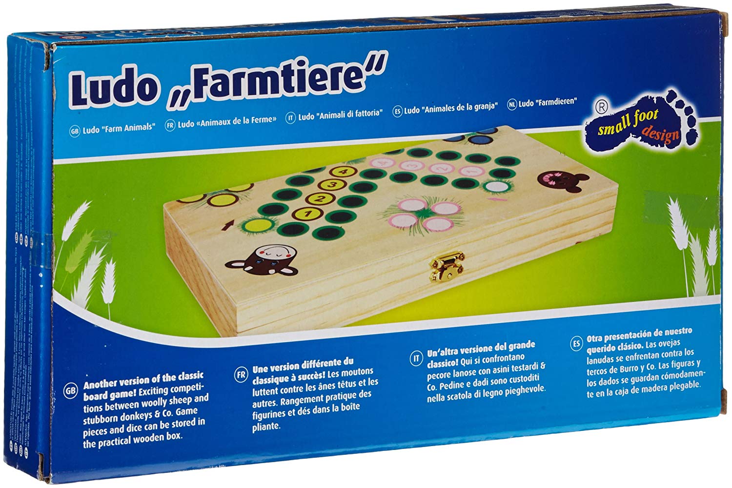 small foot 6257 wooden Ludo Board game "Farm animals", parlour game Ludo with animals as game figures, from 3 years on - Image 2