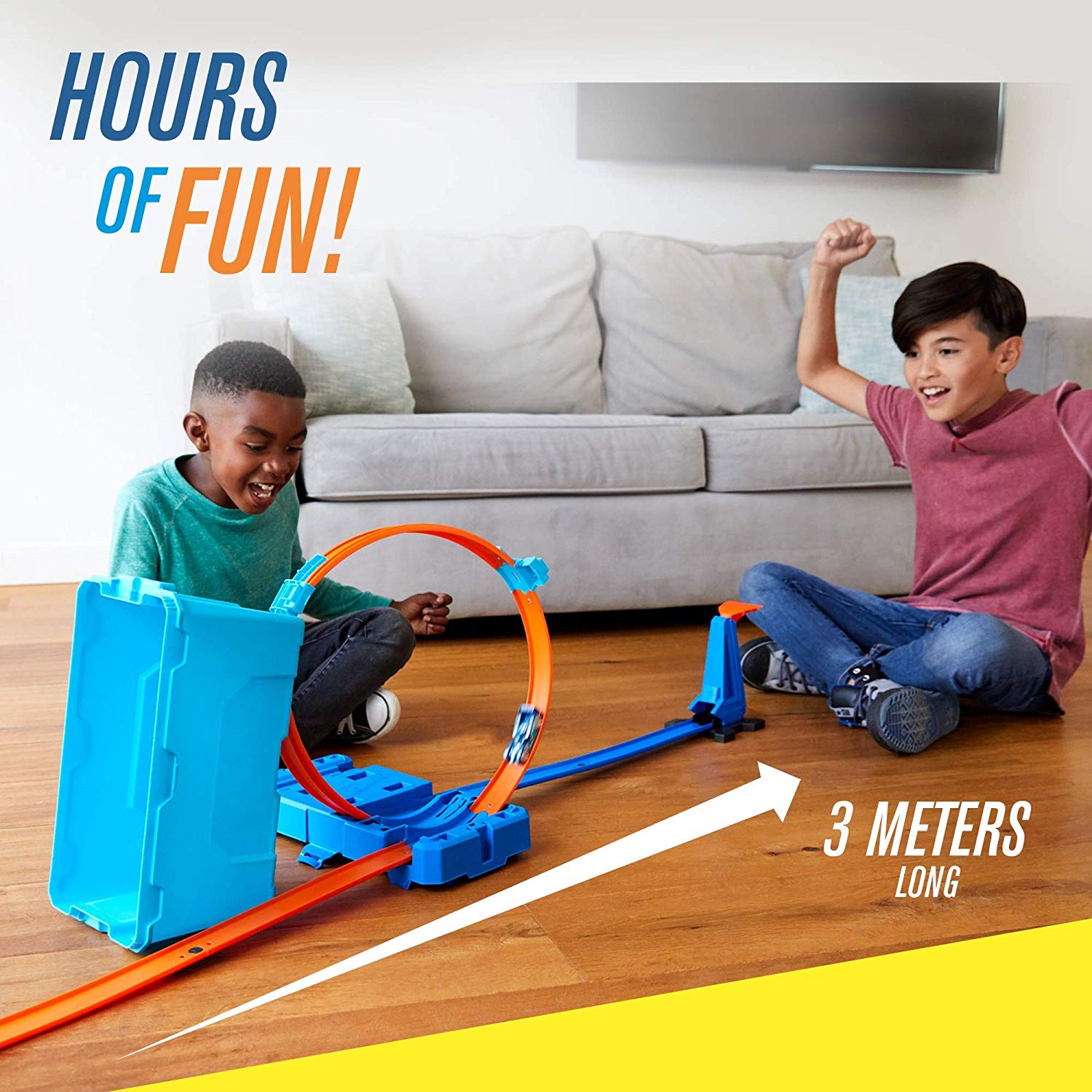 Hot Wheels FLK90 Builder Multi Loop Box Playset and Connectable Track