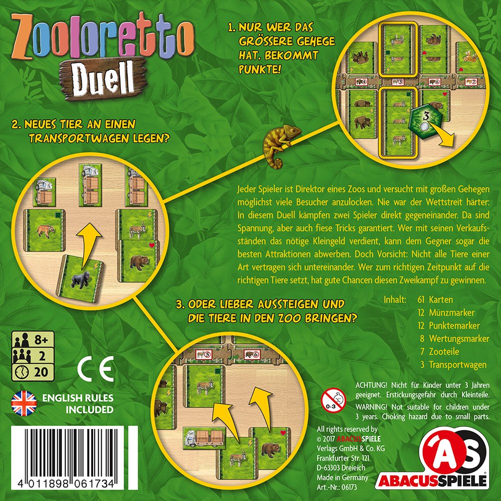 ABACUSSPIELE ABA06173 Zooloretto Duell Board Game - Image 2