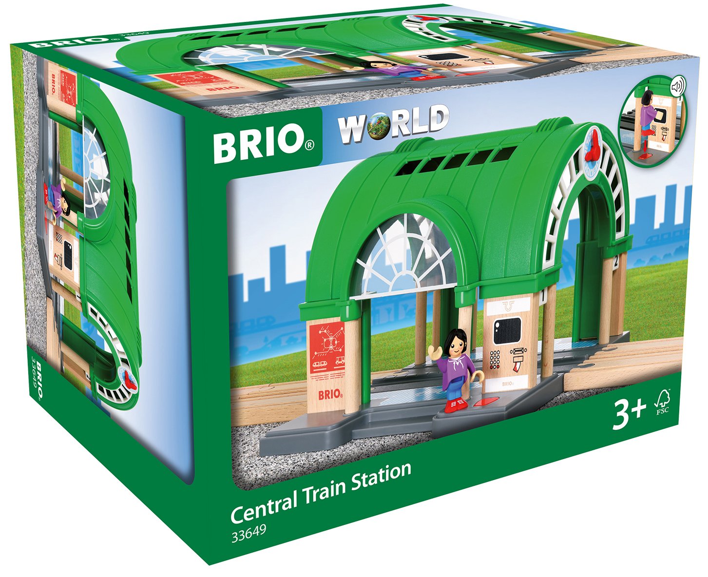 BRIO 33649 Central Train Station for Kids Age 3 Years Up - Compatible with all BRIO Railway Sets & Accessories, Multicoloured - Image 3