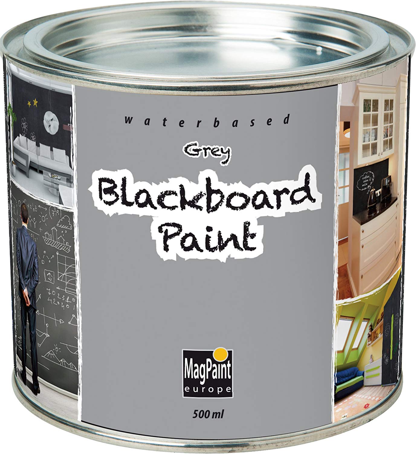 MagPaint® Blackboard Paint 0.5 litre (5sqm coverage) Grey (Pack of 1