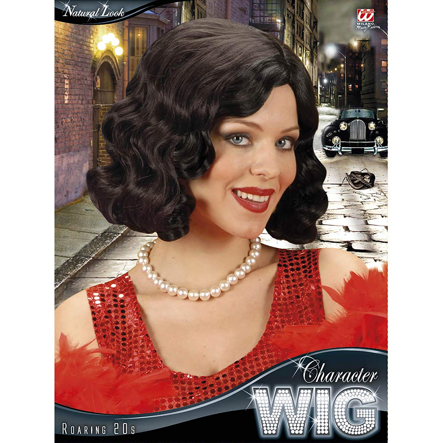 Roaring 20s Black Wig for Hair Accessory Fancy Dress - Image 2
