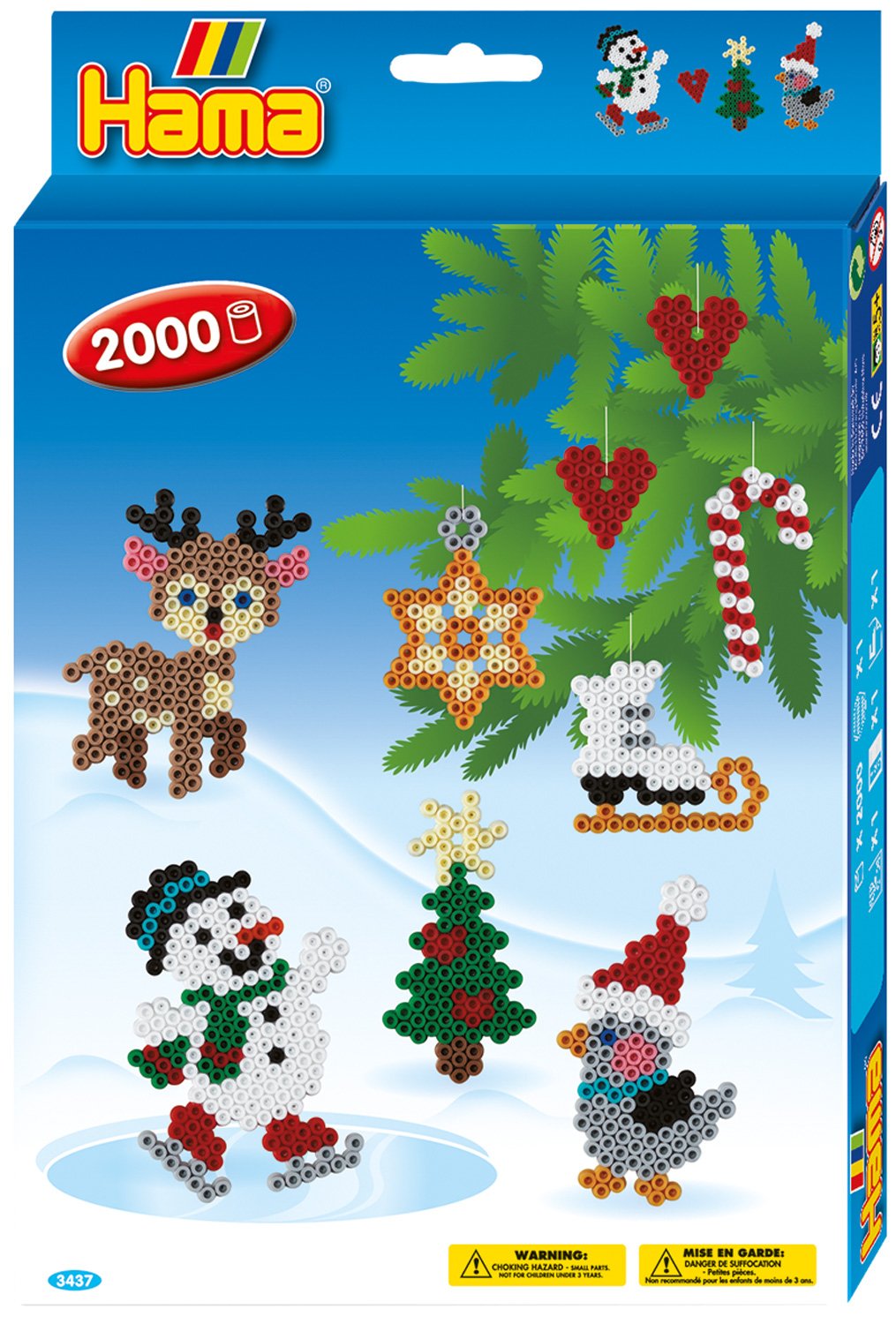A Scandinavian Christmas in fuse beads - Modèles Hama