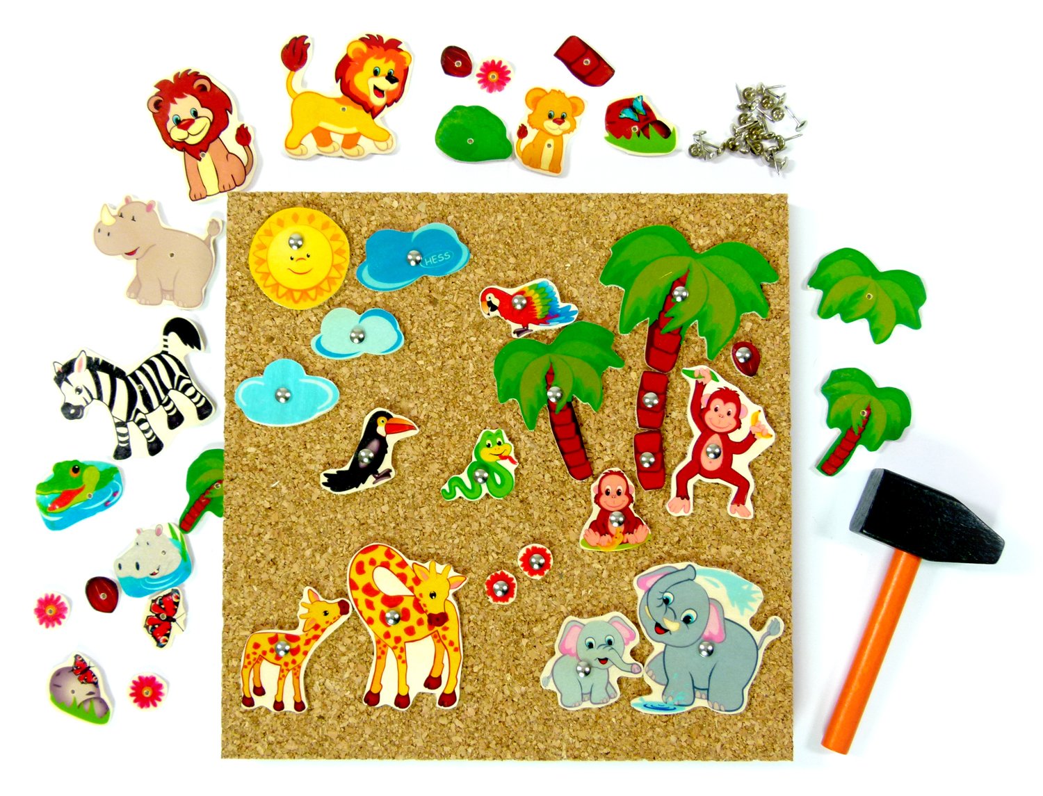 Hess 14936 Wooden Jungle Game Baby Toy, Multi-Color