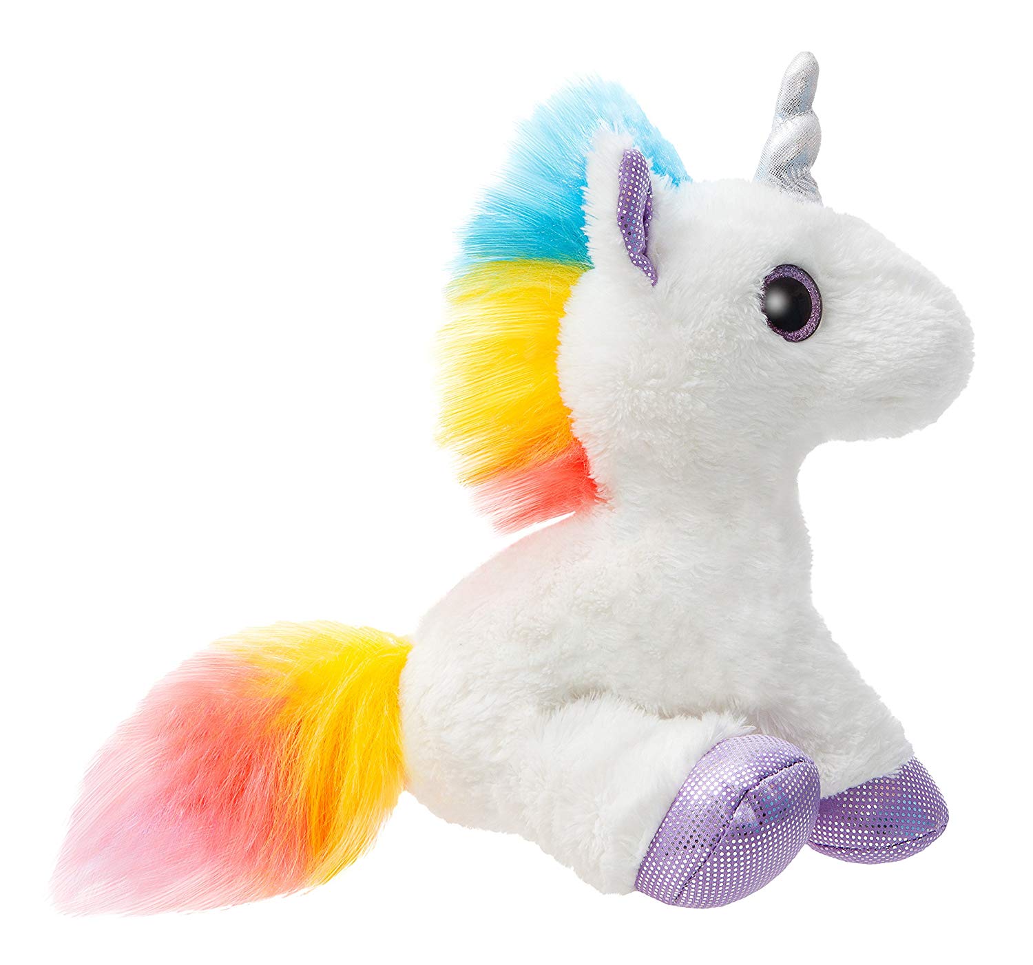 AURORA Dragons, 60857, Sparkle Tales, Dazzle The Unicorn, 12In, Soft Toy, Multi-Coloured, 12-Inch - Image 3