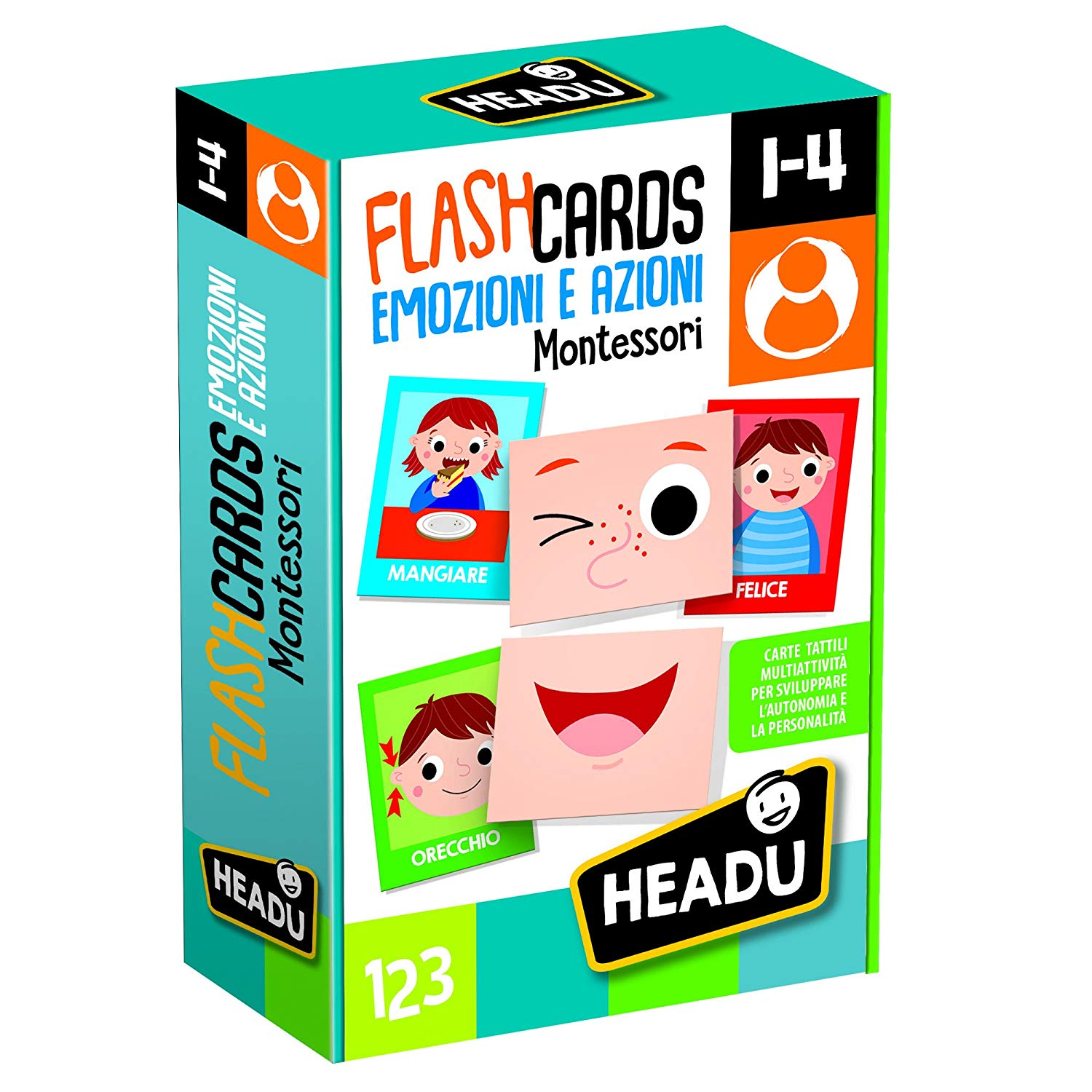 Headu it20584 Montessori Flashcards Game Emotions And Actions TopToy