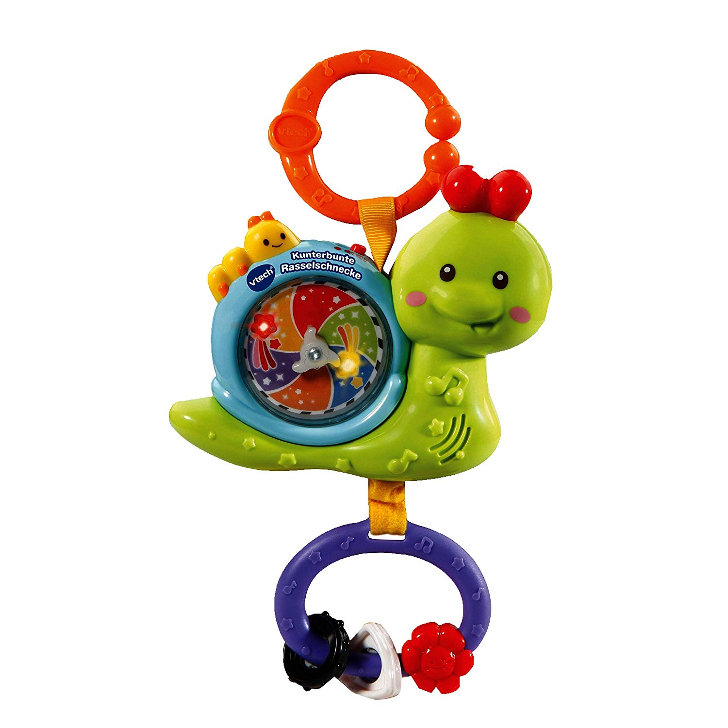 VTech 80508504 Colourful Rattle Snail, Multicoloured TopToy