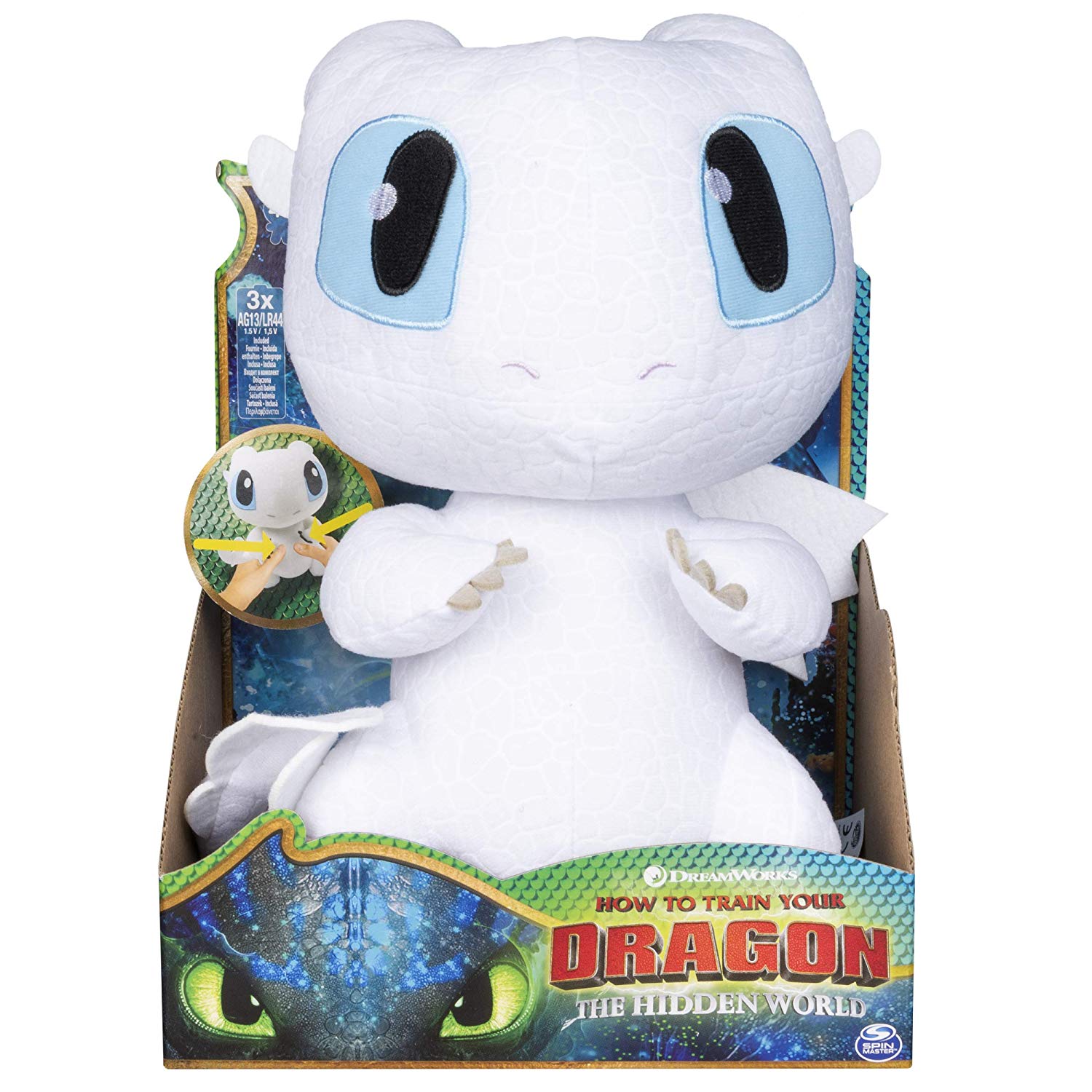 Dreamworks Dragons Squeeze & Growl 10-inch Plush Dragon with Sounds, for Kids Aged 4 and Up (Styles Vary)
