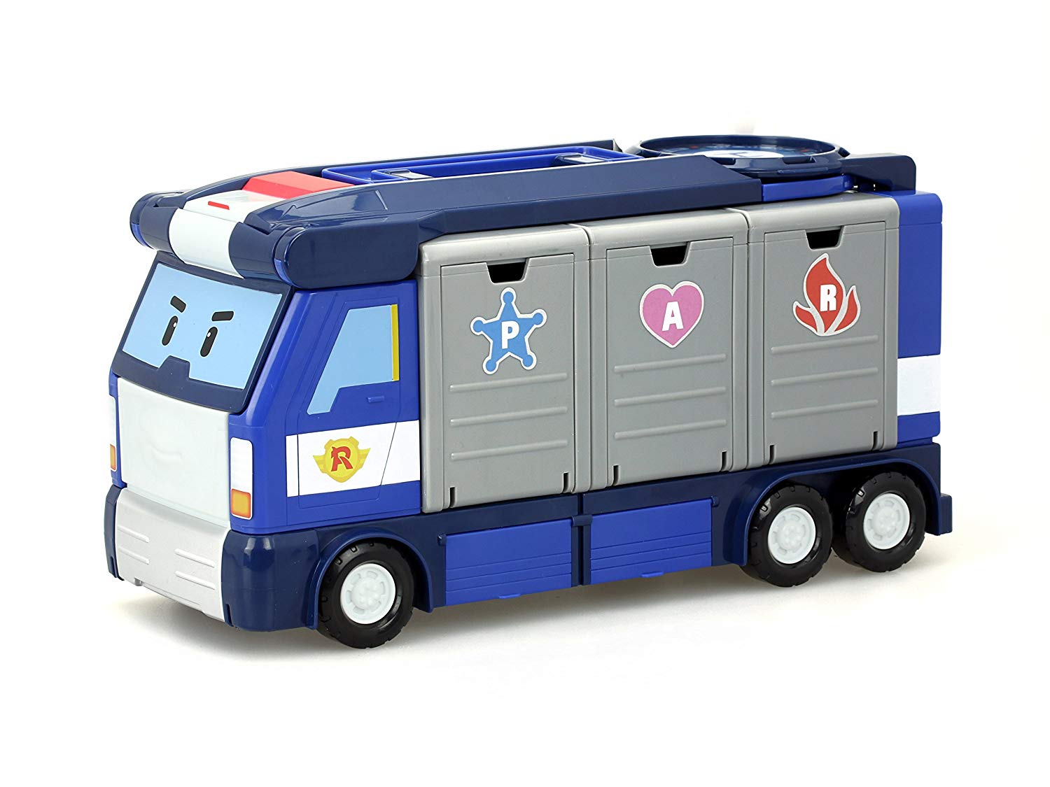 Robocar Poli Toys, Mobile Headquarters, 3-in-1 Transforming Police HQ  Trailer Truck Toy with Vehicle Launchers & 1 Poli Die-Cast Car, Kids Toys  for