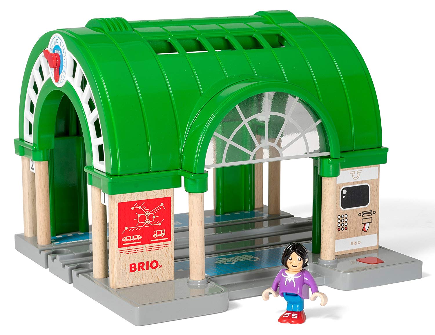 BRIO 33649 Central Train Station for Kids Age 3 Years Up - Compatible with all BRIO Railway Sets & Accessories, Multicoloured - Image 2