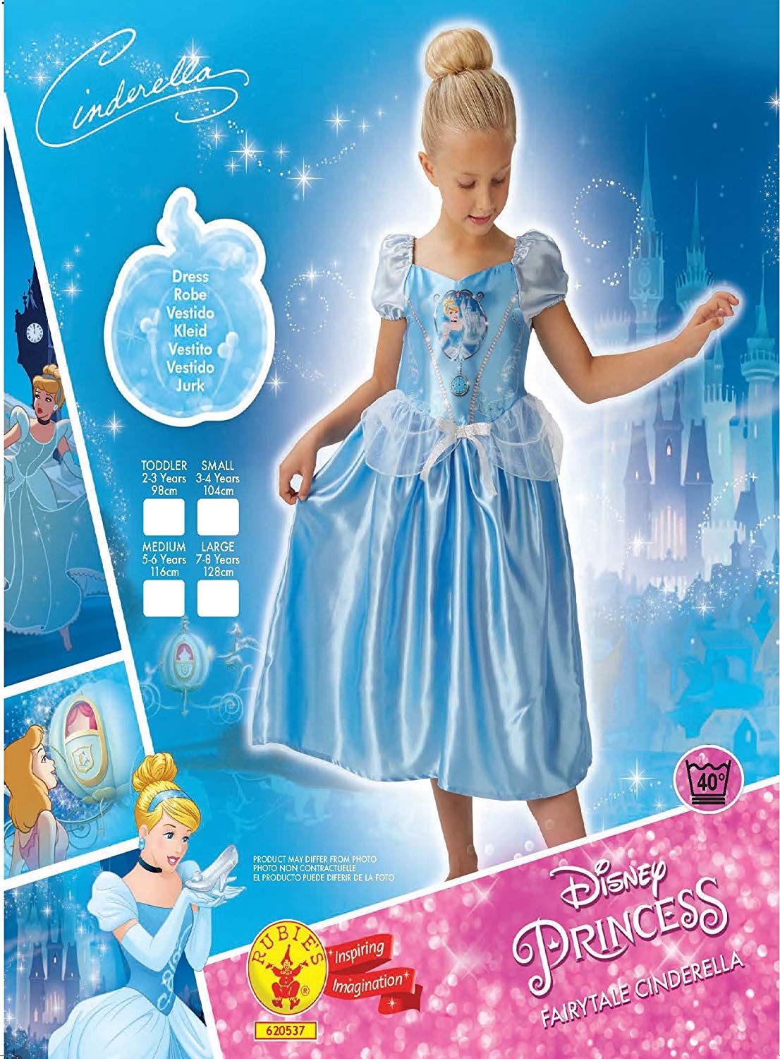 Rubie's Official Ombre Witch Girl's Halloween Costume - Child Size Medium (5-6 Years), Dress & Hat Included - View #6